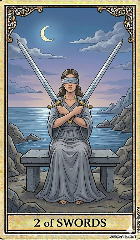 Two of Swords Tarot card