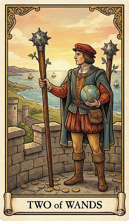 Two of Wands Tarot card