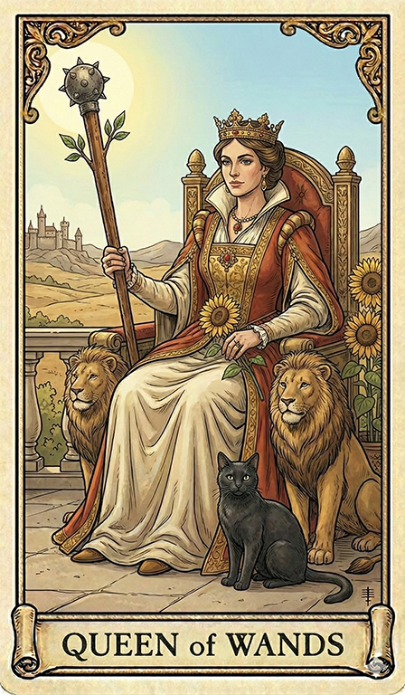 Queen of Wands Tarot card