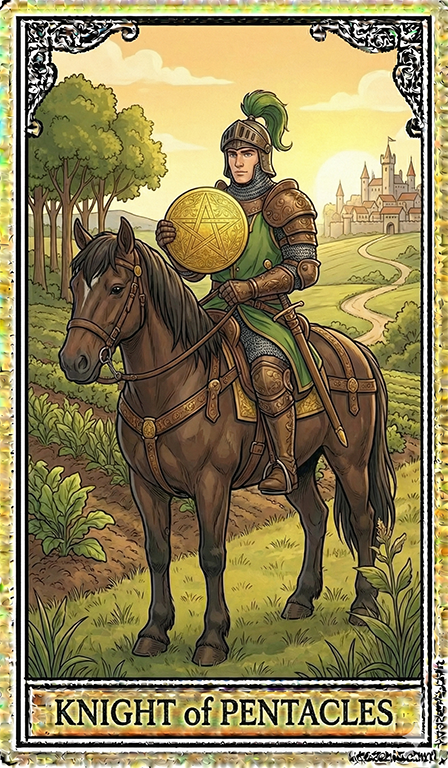 Knight of Pentacles Tarot card