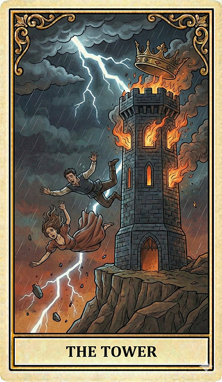 The Tower Tarot card